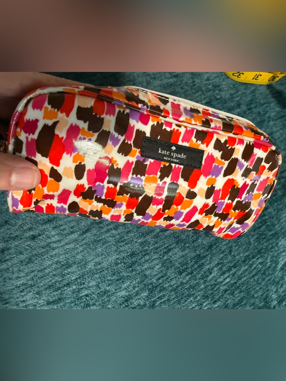 kate spade Multicolor Brushstroke vintage Cosmetic Pouch-coated bag